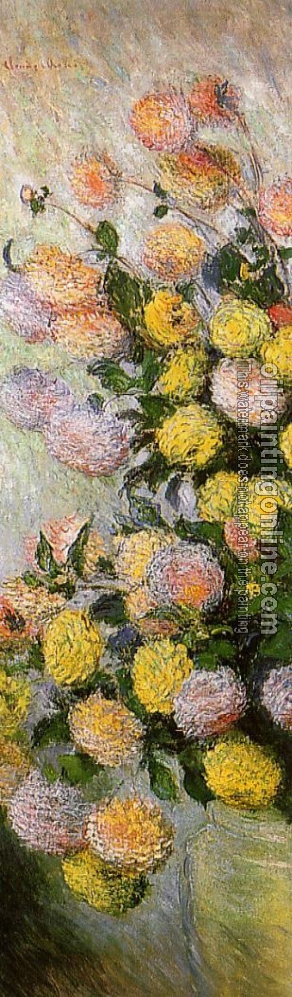 Monet, Claude Oscar - Vase of Dahlias